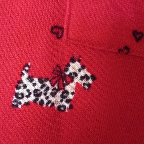 Laura Ashley Pajama Top Womens XL Scottie Dog Cheetah Print Bows Hearts Knit - Picture 3 of 8